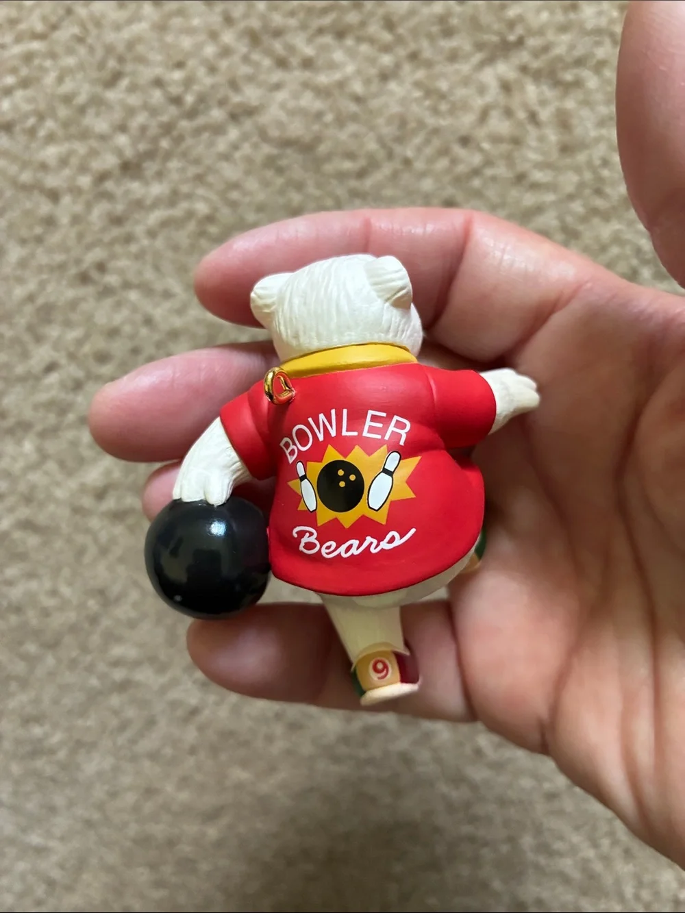 1998 Hallmark Keepsake Ornament Polar Bowler Christmas Tree Ornament